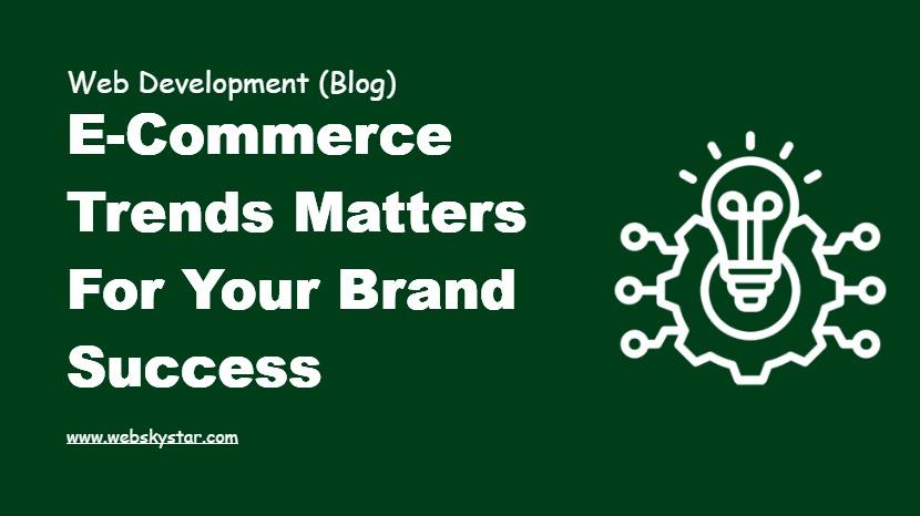 E-Commerce Trends Matters for Your Brand Success