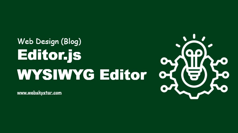 Editor.js WYSIWYG Editor
