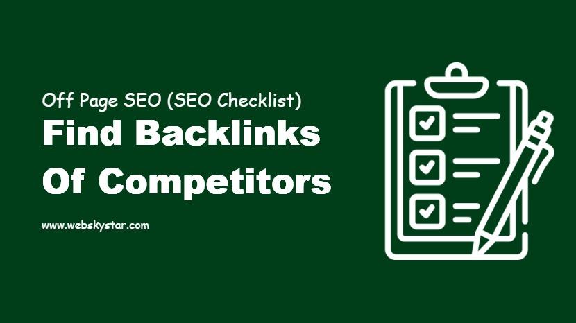 Find Backlinks of Competitors