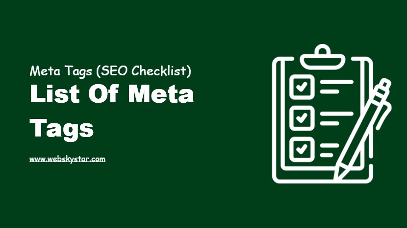 List of Meta Tags