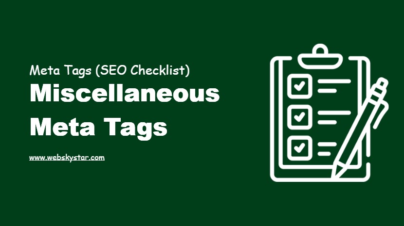 Miscellaneous Meta Tags