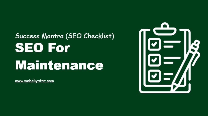 SEO for Maintenance