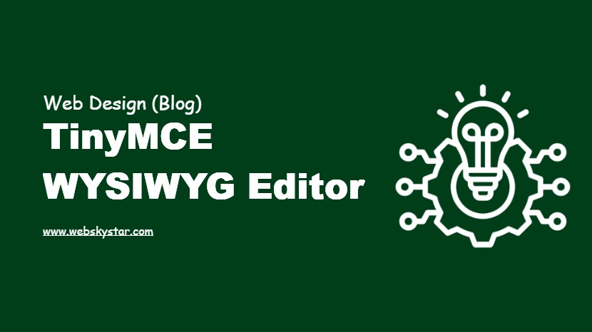 TinyMCE WYSIWYG Editor